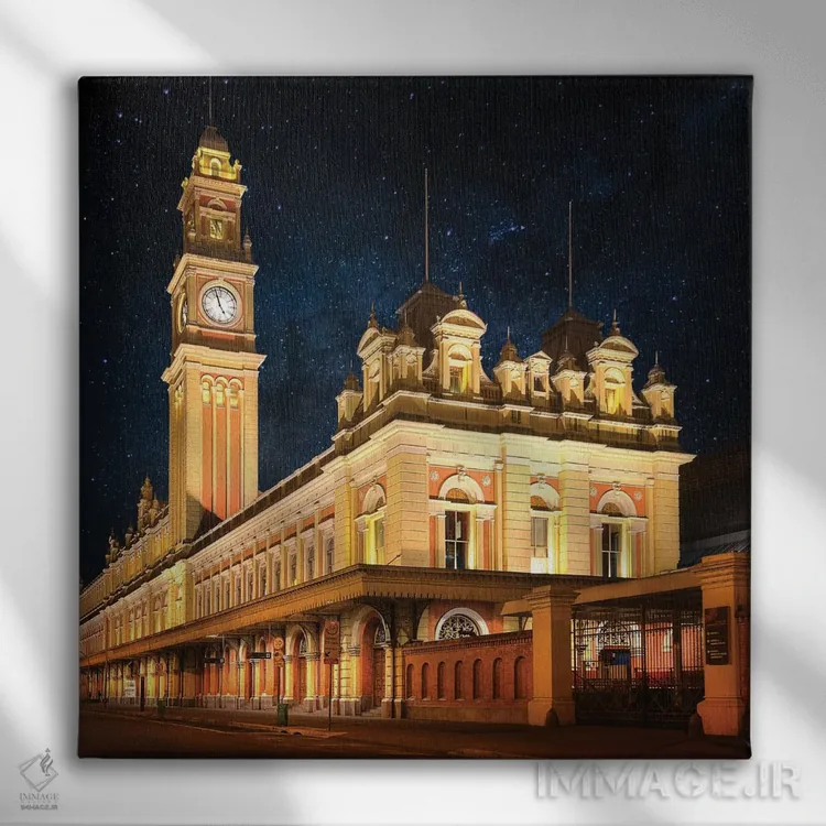 تابلو ایستگاه قطار سائو پائولو اثر گلاوکو منهالی - نمای روبهرو روی دیوار