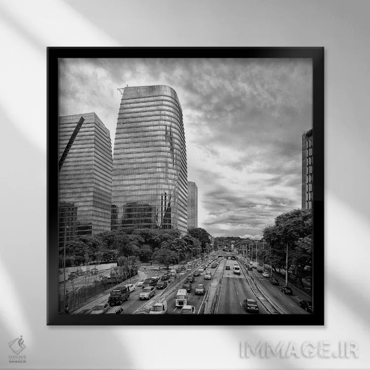 تابلو عکاسی خیابانی ۳۰ اثر گلاوکو منهالی - نمای قابدار مشکی