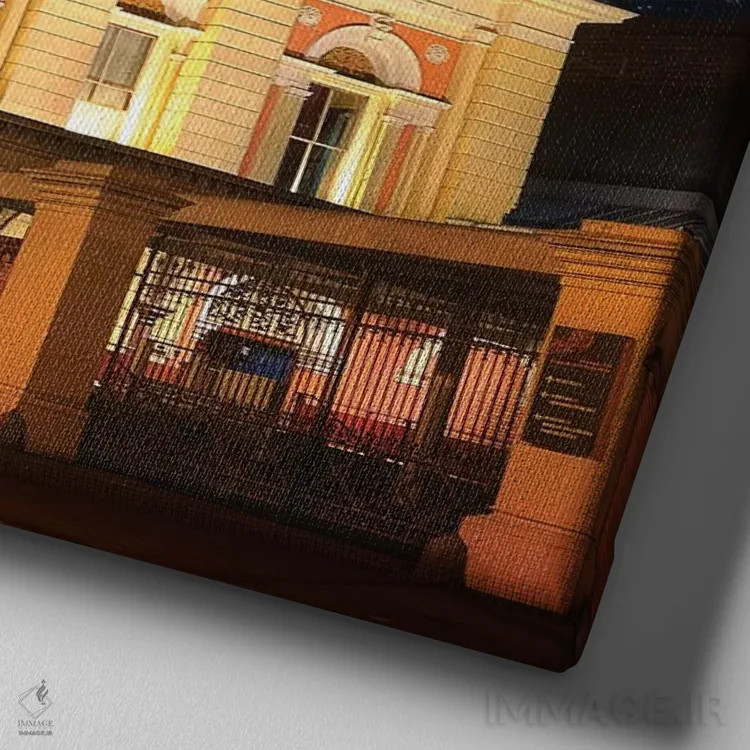 تابلو ایستگاه قطار سائو پائولو اثر گلاوکو منهالی - نمای نزدیک بافت بوم