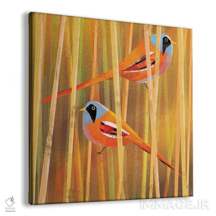 تابلو دمدراز ریشو (نوعی پرنده) اثر گارث لوکاس - نمای پرسپکتیو محصول