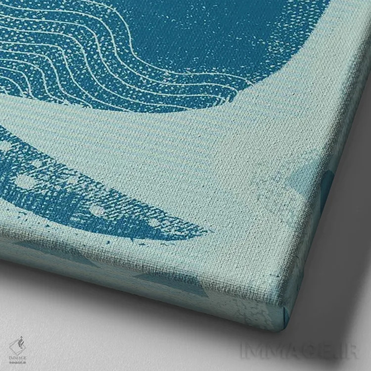 تابلو نهنگ و پرندگان اثر گارث لوکاس - نمای نزدیک بافت بوم