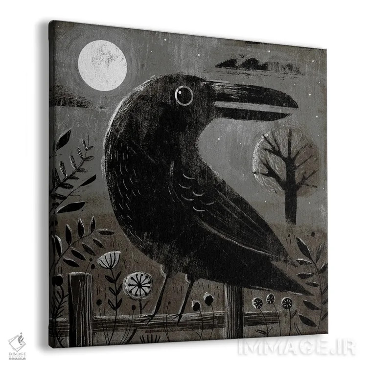 تابلو کلاغ اثر گارث لوکاس - نمای پرسپکتیو محصول