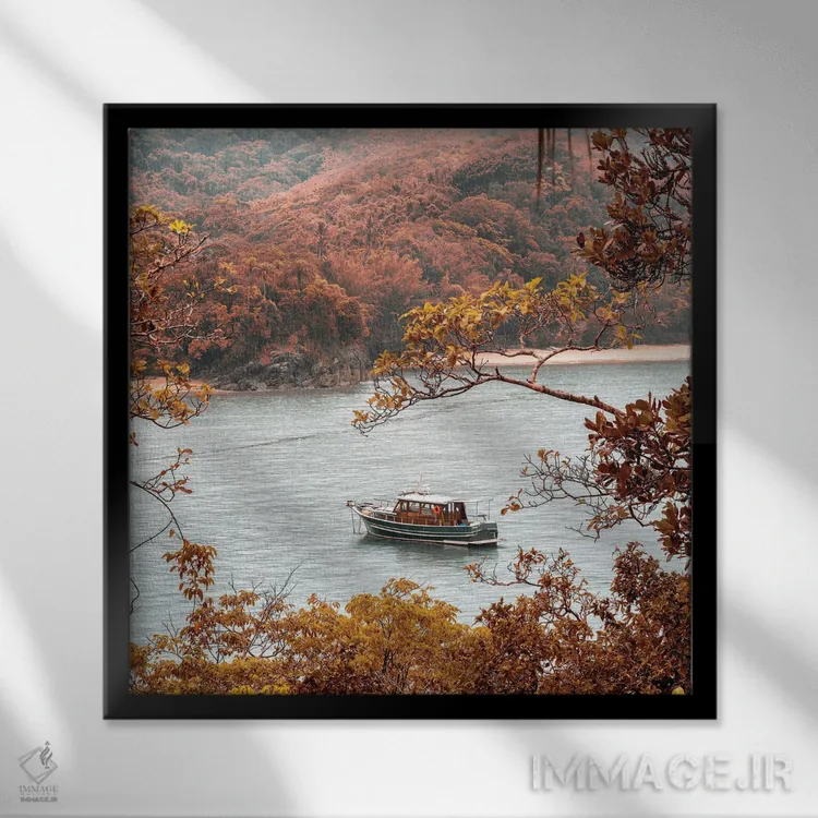 تابلو کودکی ریشهدار (فرانسه) اثر گلاوکو منهالی - نمای قابدار مشکی