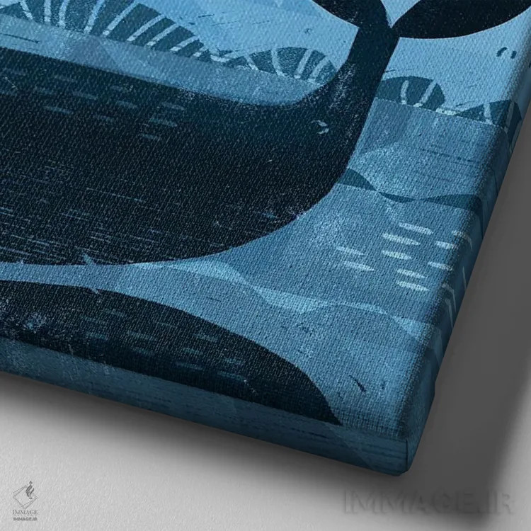 تابلو نهنگ مهتابی اثر گارث لوکاس - نمای نزدیک بافت بوم