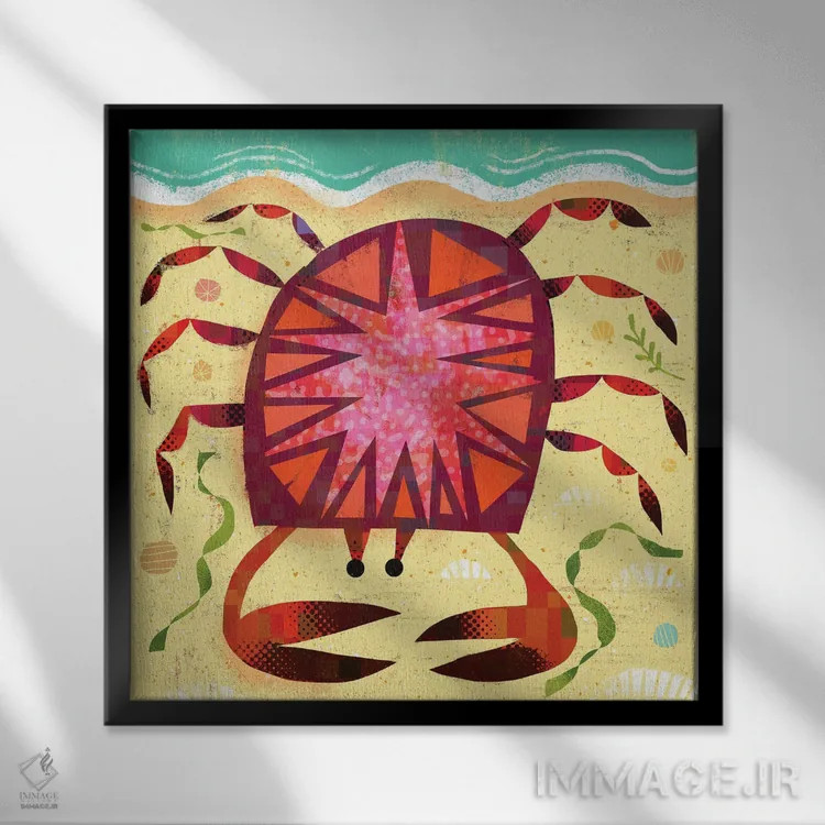 تابلو خرچنگ اثر گارث لوکاس - نمای قابدار مشکی