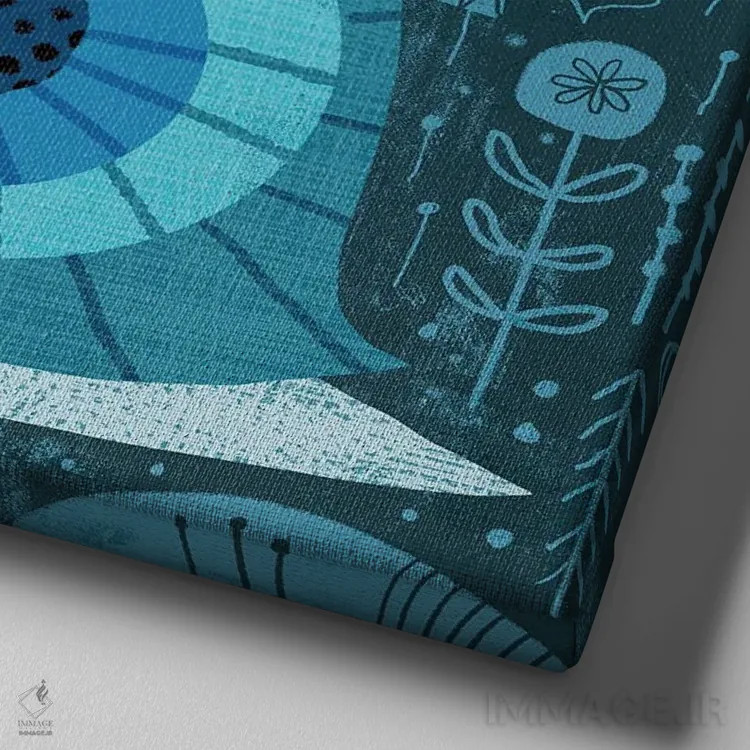 تابلو حلزون و سنجاقک اثر گارث لوکاس - نمای نزدیک بافت بوم