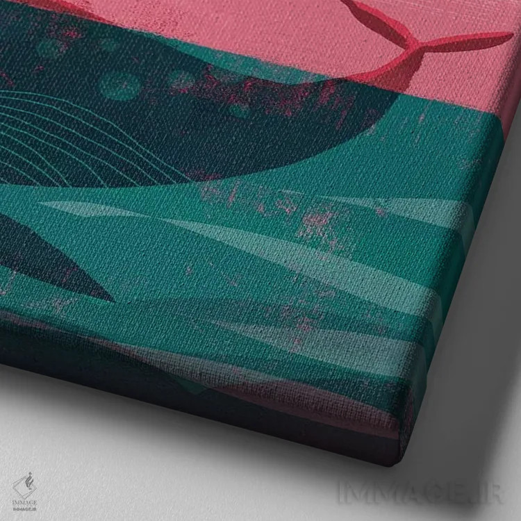 تابلو نهنگ صبح زود اثر گارث لوکاس - نمای نزدیک بافت بوم