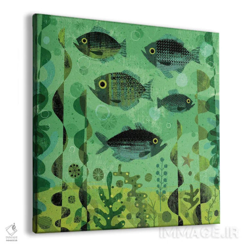 تابلو سبزیجات ماهیوار (ابهام زدایی: نقاشی انتزاعی گیاهی) اثر گارث لوکاس - نمای پرسپکتیو محصول