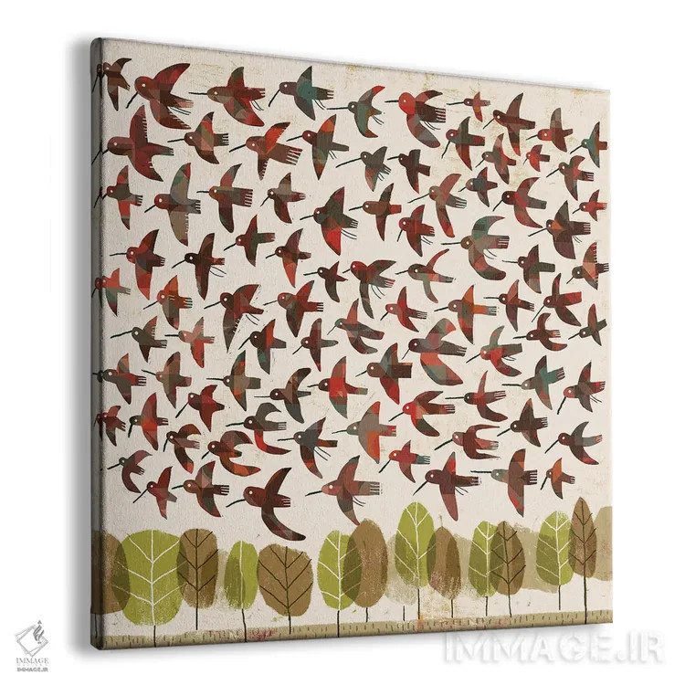 تابلو پرندگان در حال پرواز اثر گارث لوکاس - نمای پرسپکتیو محصول