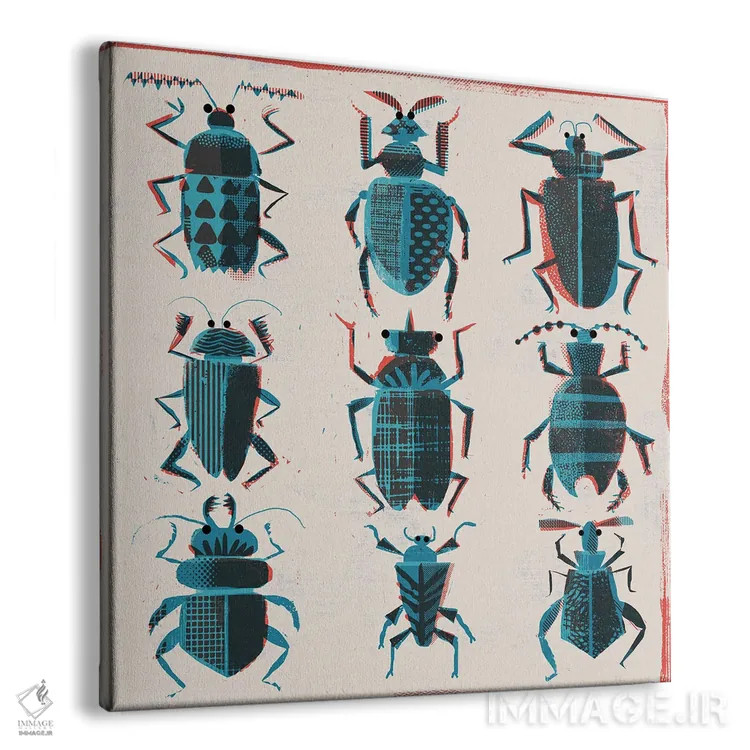 تابلو حشرات نیمتن اثر گارث لوکاس - نمای پرسپکتیو محصول