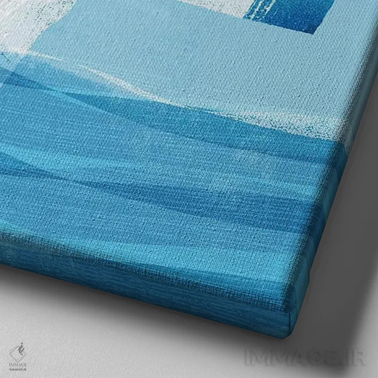 تابلو کوسه چکشی با مرغ دریایی مزاحم اثر گارث لوکاس - نمای نزدیک بافت بوم