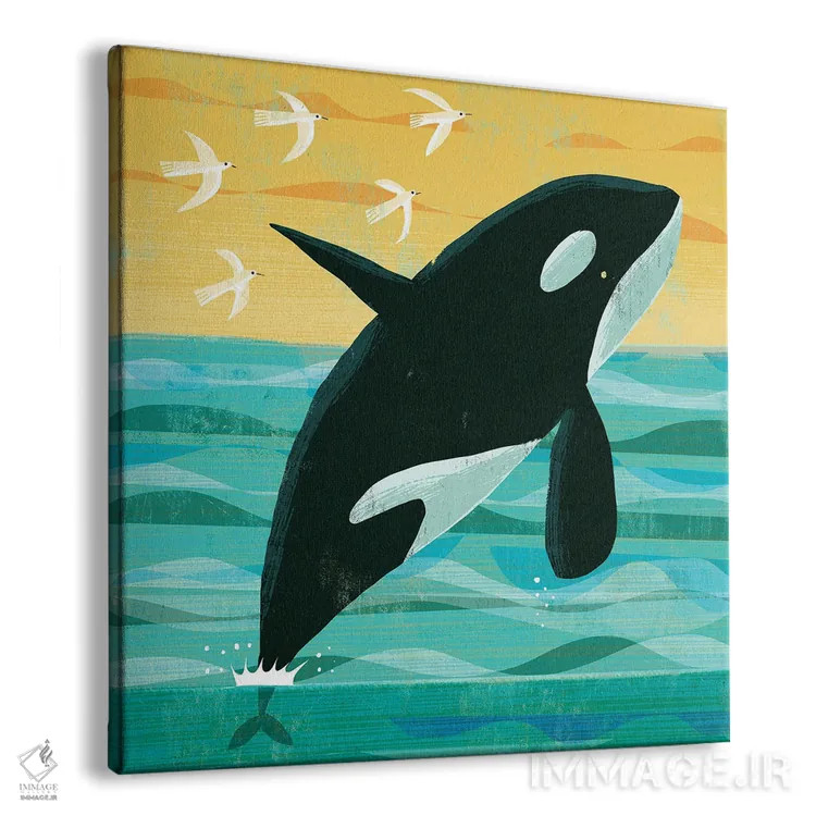 تابلو نهنگ قاتل (اورکا) اثر گارث لوکاس - نمای پرسپکتیو محصول