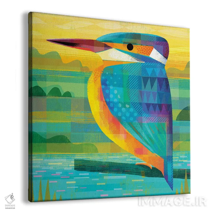 تابلو شاهماهیخور (پرنده) اثر گارث لوکاس - نمای پرسپکتیو محصول