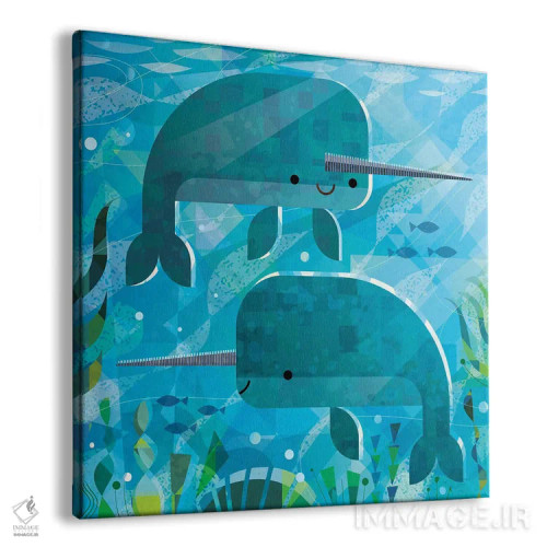 تابلو ناروالها اثر گارث لوکاس - نمای پرسپکتیو محصول