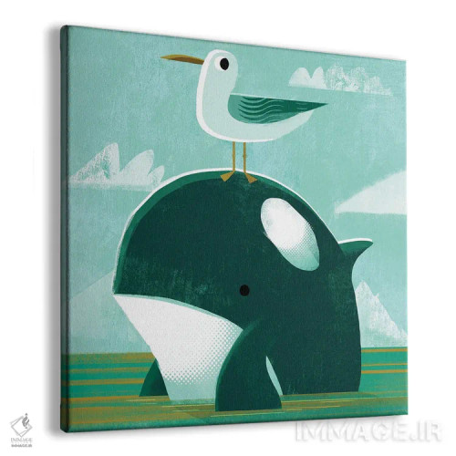 تابلو اورکا با مرغ دریایی مزاحم اثر گارث لوکاس - نمای پرسپکتیو محصول