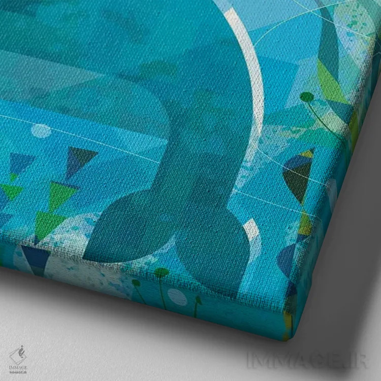 تابلو ناروالها اثر گارث لوکاس - نمای نزدیک بافت بوم