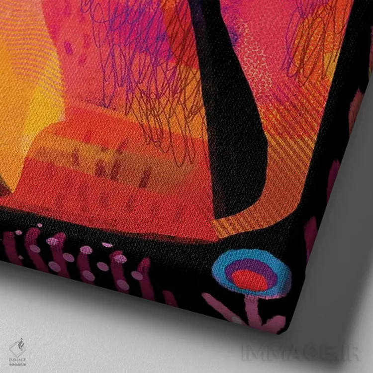 تابلو جانوران شبزی اثر گارث لوکاس - نمای نزدیک بافت بوم