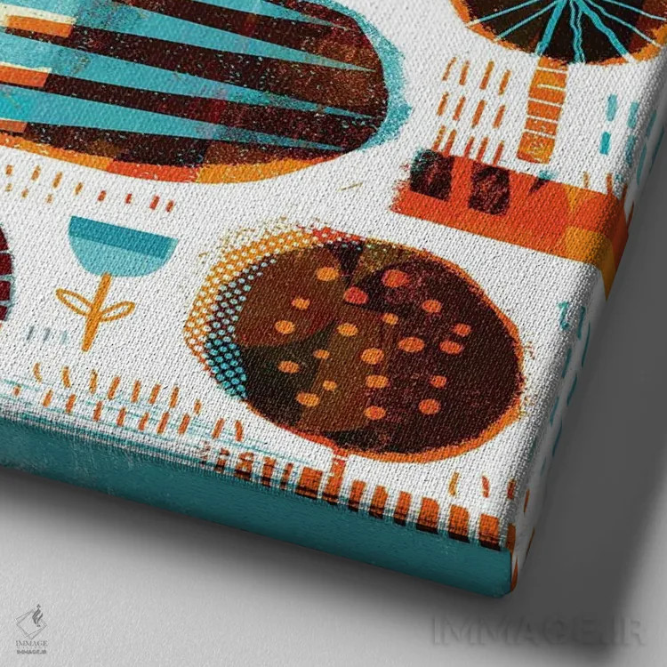 تابلو جغد و خارپشت اثر گارث لوکاس - نمای نزدیک بافت بوم