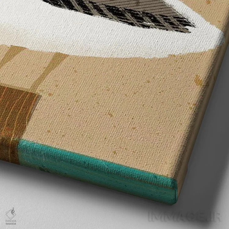 تابلو آکواریوم پلیکانها اثر گارث لوکاس - نمای نزدیک بافت بوم