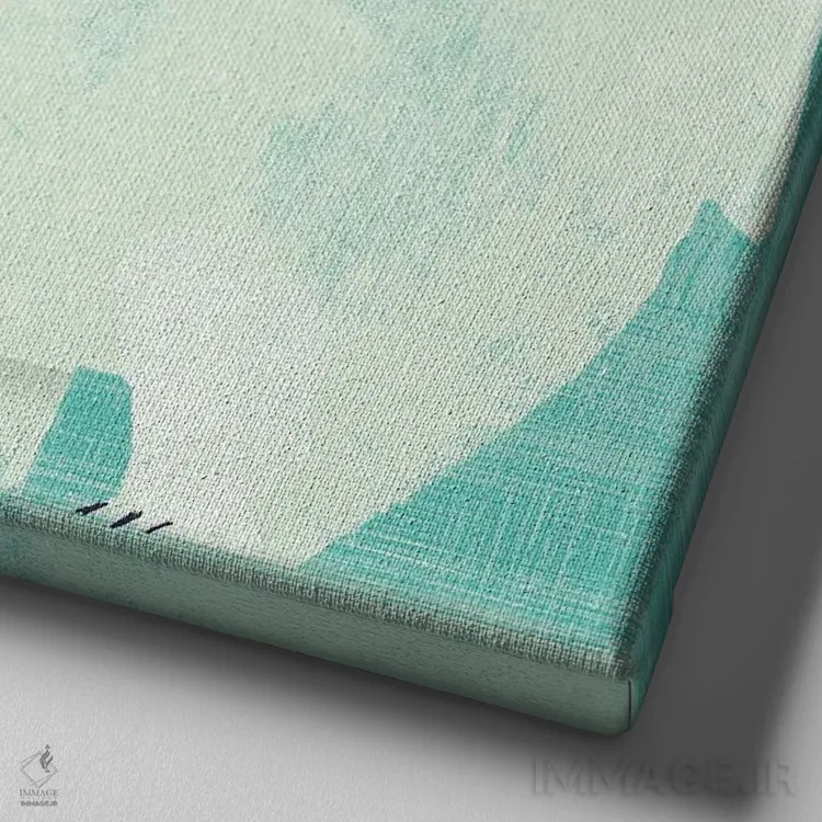 تابلو خرس قطبی با پرندگان مزاحم اثر گارث لوکاس - نمای نزدیک بافت بوم