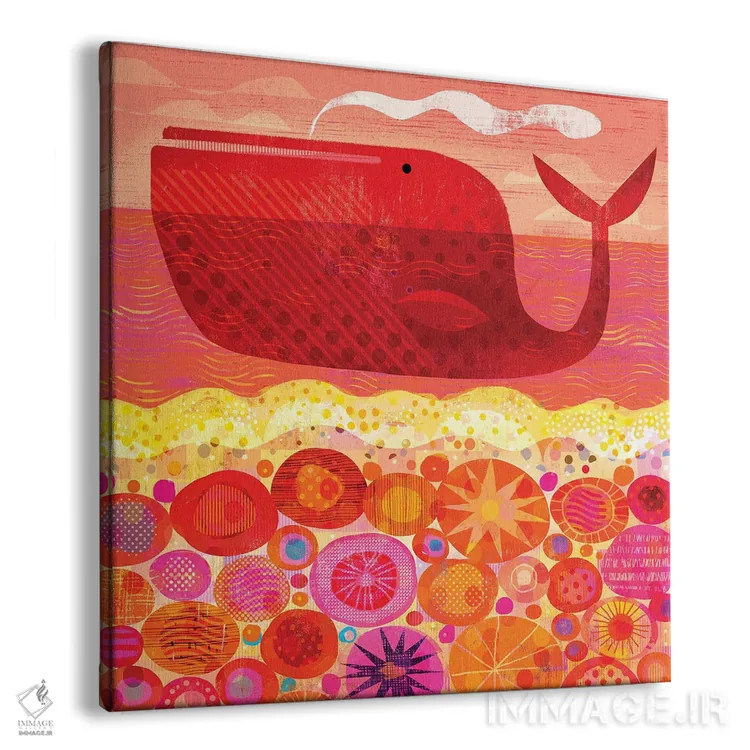تابلو نهنگ قرمز اثر گارث لوکاس - نمای پرسپکتیو محصول