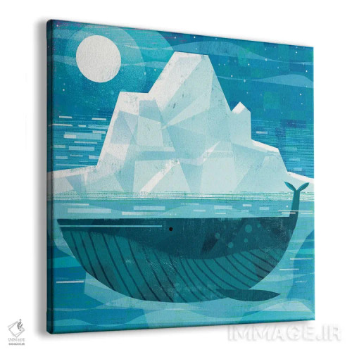تابلو نهنگ کوه یخی اثر گارث لوکاس - نمای پرسپکتیو محصول