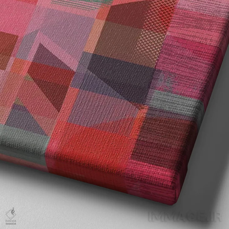 تابلو جغد قرمز اثر گارث لوکاس - نمای نزدیک بافت بوم