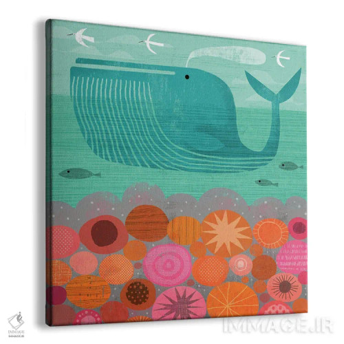 تابلو نهنگ و سنگها اثر گارث لوکاس - نمای پرسپکتیو محصول