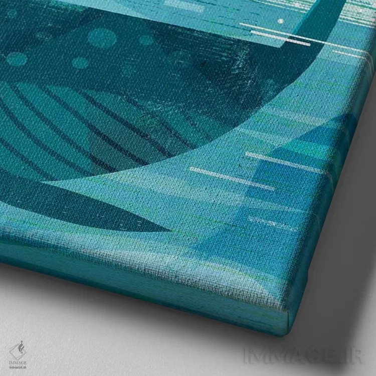 تابلو نهنگ کوه یخی اثر گارث لوکاس - نمای نزدیک بافت بوم