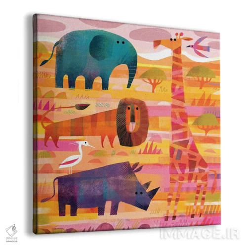 تابلو ساوانا (دشت آفریقایی) اثر گارث لوکاس - نمای پرسپکتیو محصول