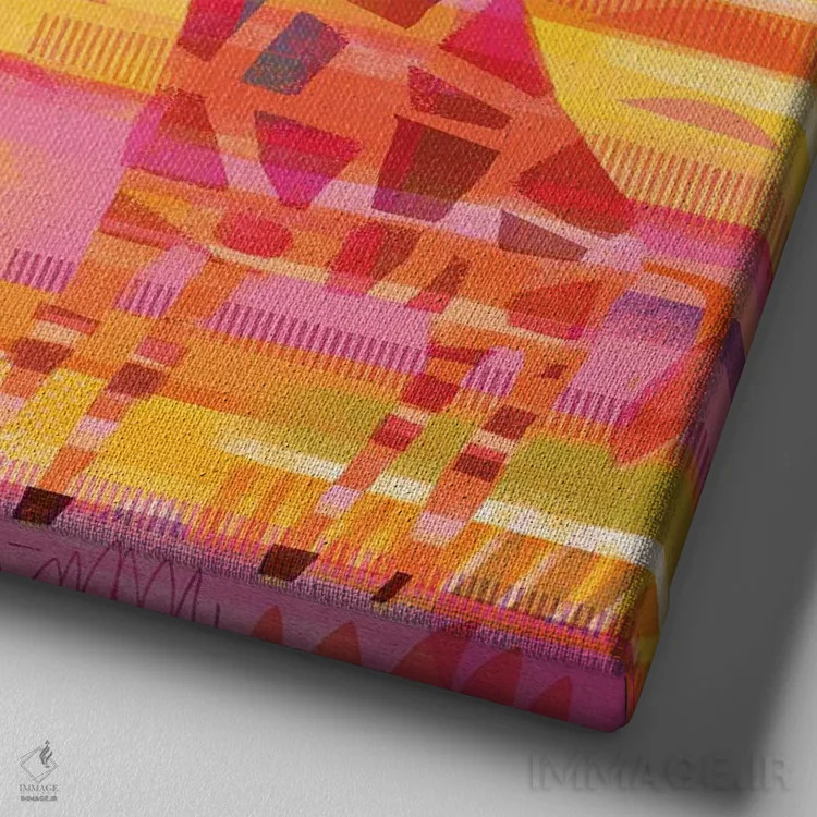 تابلو ساوانا (دشت آفریقایی) اثر گارث لوکاس - نمای نزدیک بافت بوم