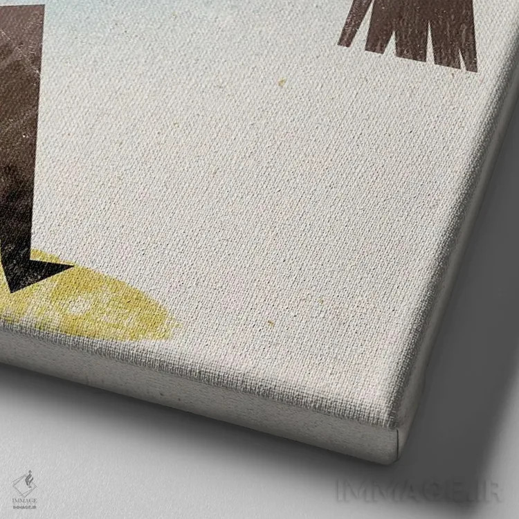 تابلو نو با بانجو و کرکس اثر گارث لوکاس - نمای نزدیک بافت بوم