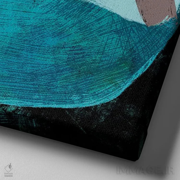 تابلو تنبل و پروانه شب (شبپره) اثر گارث لوکاس - نمای نزدیک بافت بوم