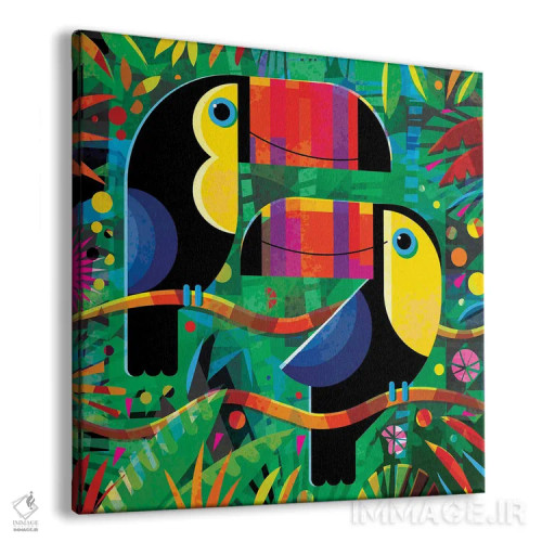 تابلو توکانها اثر گارث لوکاس - نمای پرسپکتیو محصول