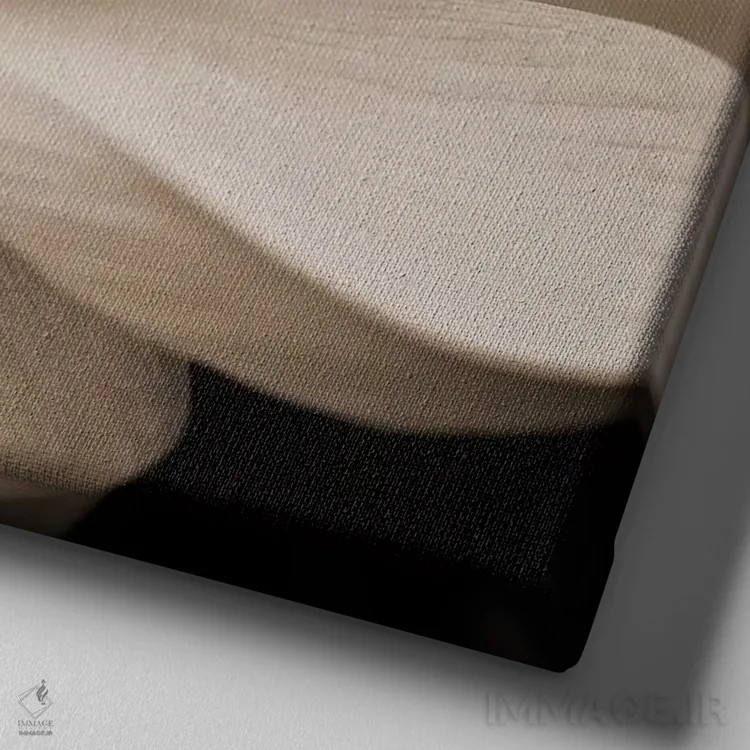 تابلو سوسن سپیا ۲ اثر گلن تیلور - نمای نزدیک بافت بوم