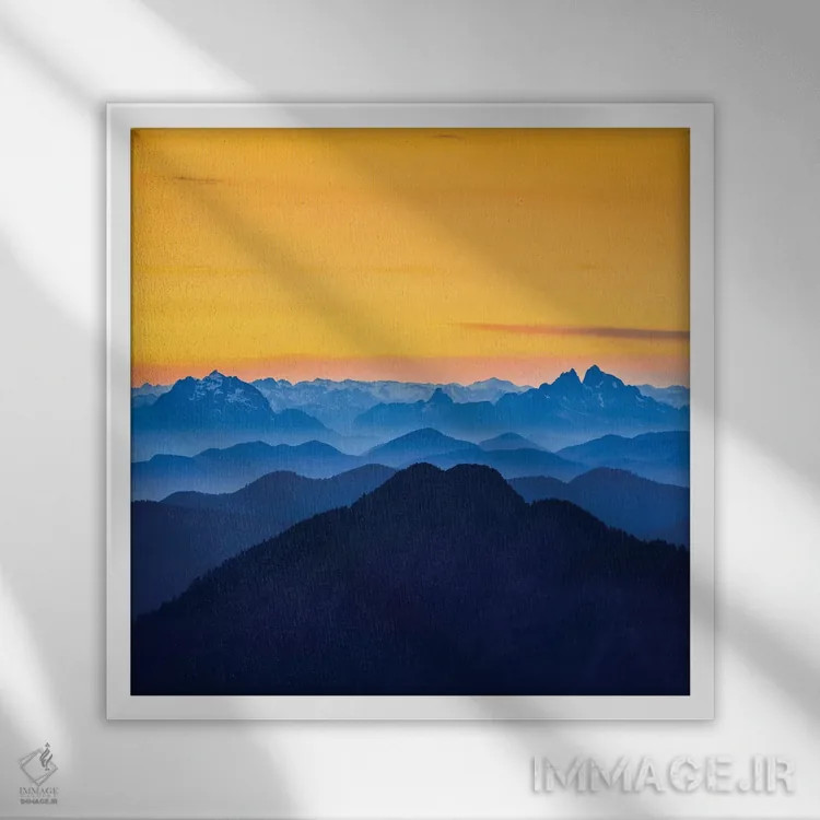 تابلو Washington State. Skyline Divide in the North Cascades, Mt. Baker.,اسکایلاین دیواید در کسکیدز شمالی، کوه بیکر، واشنگتن اثر گری لوهِم - نمای قابدار سفید