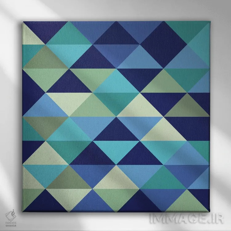 تابلو کریستال ۱ (اقیانوس) اثر گرگ مابلی - نمای روبهرو روی دیوار