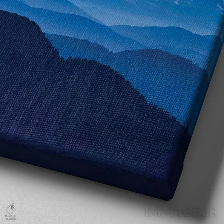 تابلو Washington State. A backpacker descending from the Skyline Divide at sunset.,کولهپشتی بهدوشی در حال پایین آمدن از اسکایلاین دیوایْد در غروب، واشنگتن اثر گری لوهِم - نمای نزدیک بافت بوم