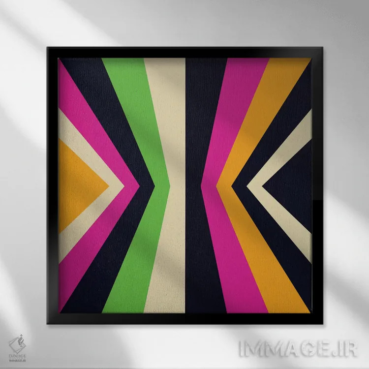 تابلو همگرا ۲ اثر گرگ مابلی - نمای قابدار مشکی