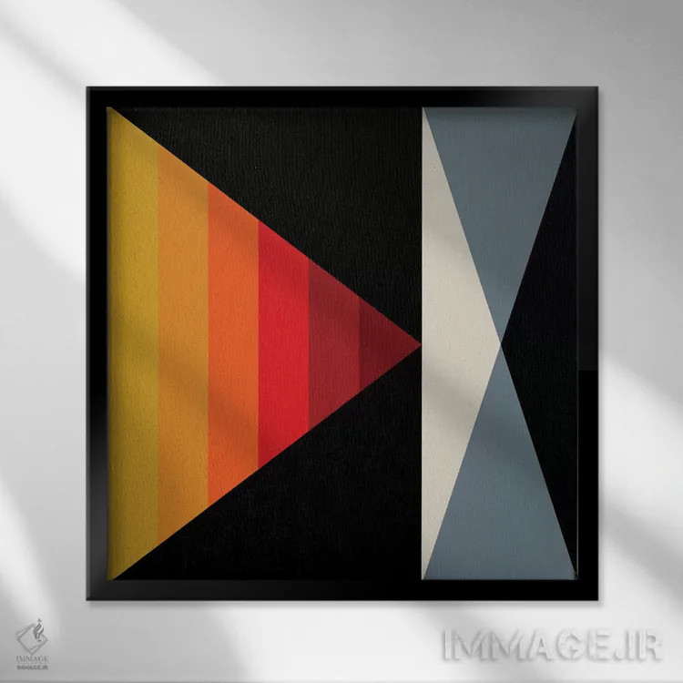 تابلو زاویهها ۱ اثر گرگ مابلی - نمای قابدار مشکی