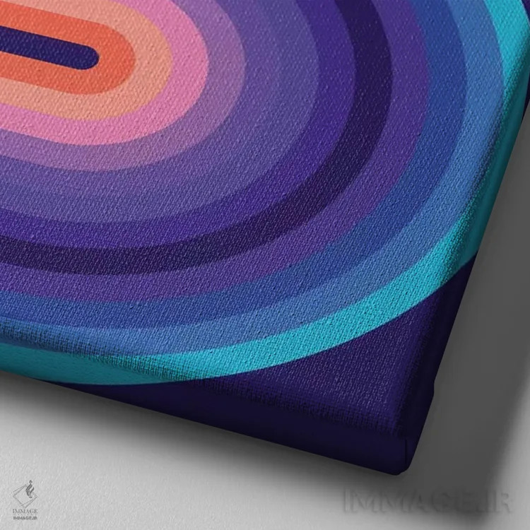 تابلو روانِ خنک ۲ اثر گرگ مابلی - نمای نزدیک بافت بوم