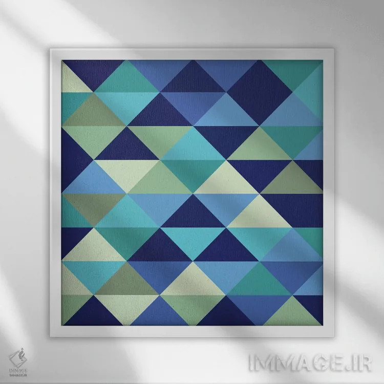 تابلو کریستال ۱ (اقیانوس) اثر گرگ مابلی - نمای قابدار سفید