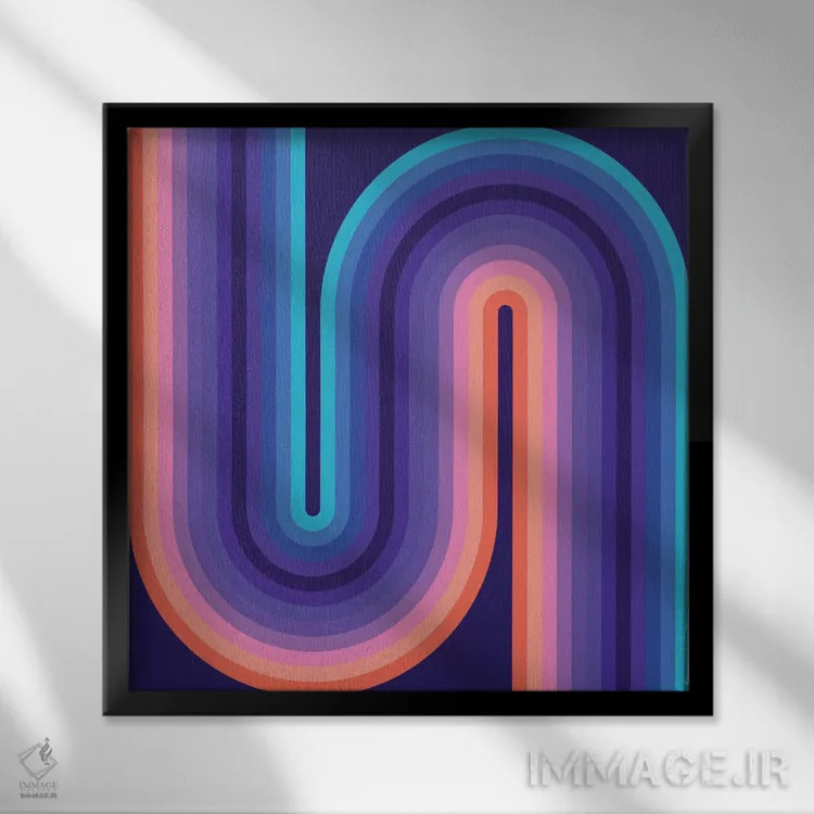 تابلو روانِ خنک ۱ اثر گرگ مابلی - نمای قابدار مشکی