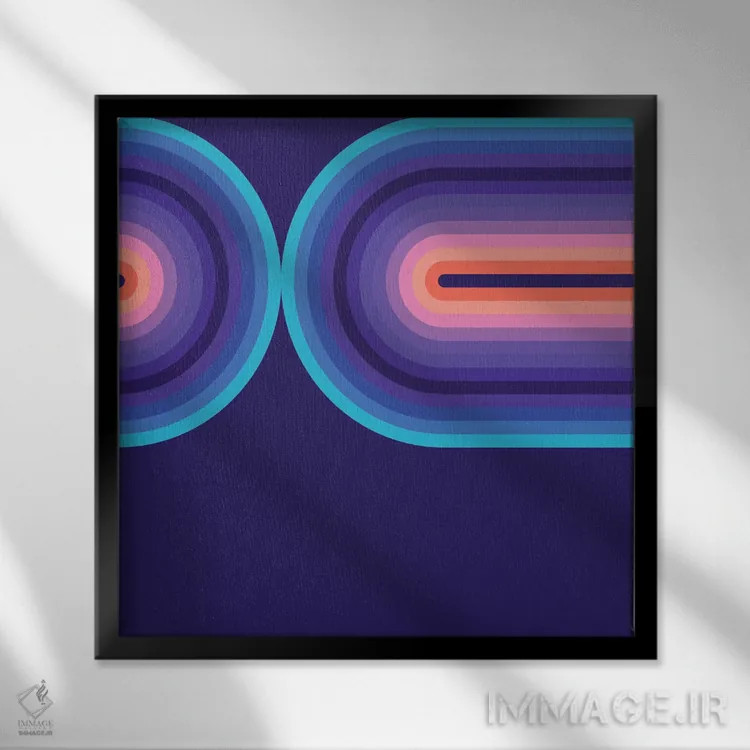 تابلو روانِ خنک ۳ اثر گرگ مابلی - نمای قابدار مشکی