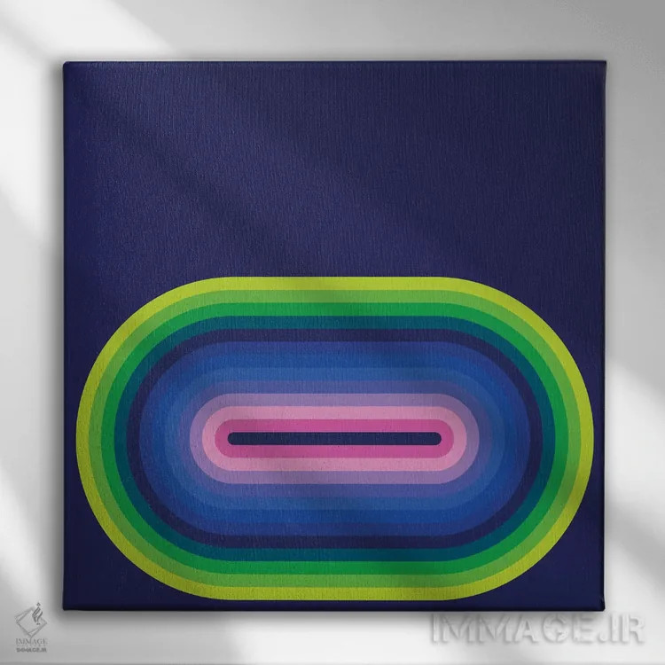 تابلو جریان نئون ۲ اثر گرگ مابلی - نمای روبهرو روی دیوار