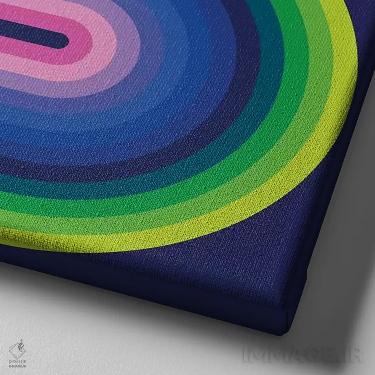 تابلو جریان نئون ۲ اثر گرگ مابلی - نمای نزدیک بافت بوم