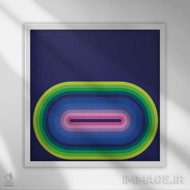 تابلو جریان نئون ۲ اثر گرگ مابلی - نمای قابدار سفید