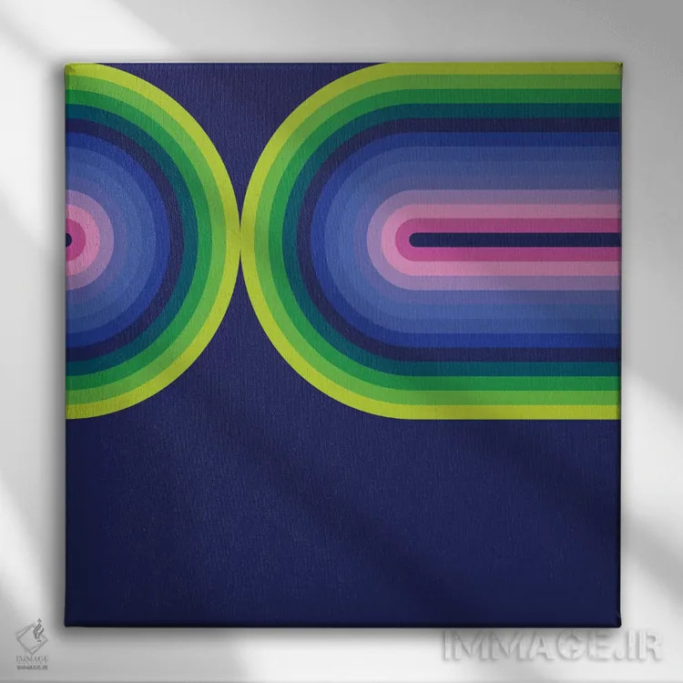 تابلو جریان نئون ۳ اثر گرگ مابلی - نمای روبهرو روی دیوار