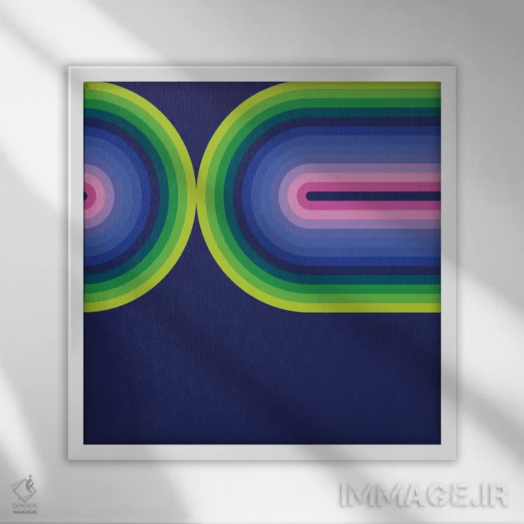 تابلو جریان نئون ۳ اثر گرگ مابلی - نمای قابدار سفید