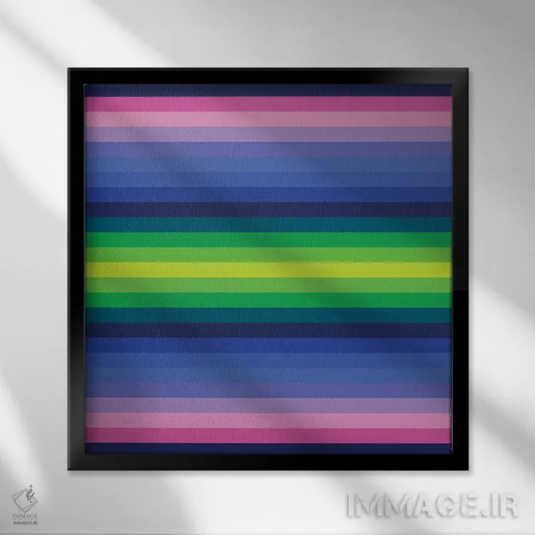 تابلو جریان نئون ۴ اثر گرگ مابلی - نمای قابدار مشکی